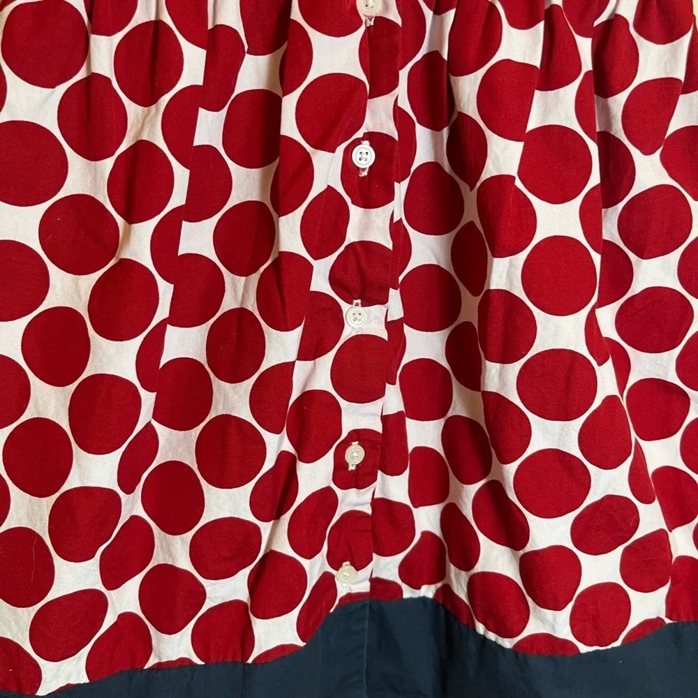 Threads Red Polka Dot Lined Cotton Dress